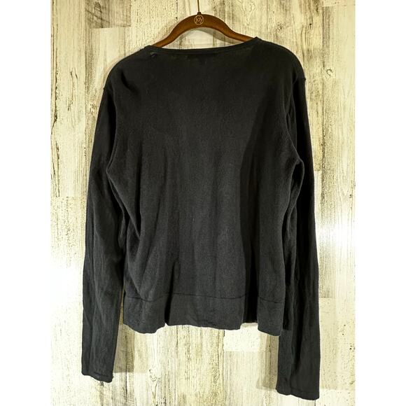 CAbi Tuxedo Cardigan Size Large Broadway Black Gray Style #172 Cashmere Blend - Picture 5 of 11